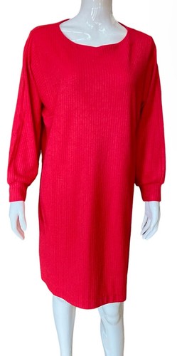 NIC+ZOE $168 Women's Red Poppy Dress Long Sleeve Size M New With Tags NWT