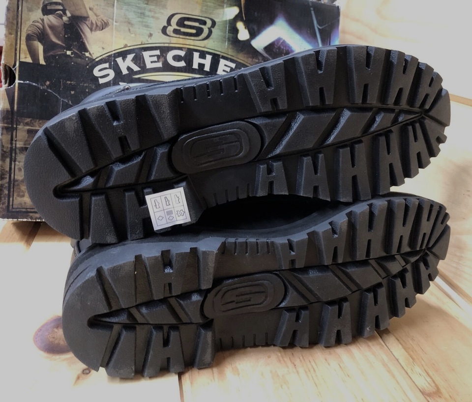 Skechers Utility/Work Boot Mariners Pilot Blk Leather Top Comfort 4473 Men Sz 13 eBay