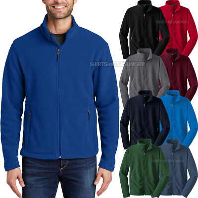 Mens Polar Fleece Jacket Soft Low Pill Full Zip  S - XL, 2X, 3X, 4X, 5X, 6X NEW!