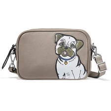 BRIGHTON Stitch Bulldog Camera Bag from the Central Bark Collection NWT $285