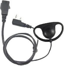Earpiece Headset D Ring Earhook for Baofeng Radio UV-5R KG-UVD1 KG-UVD1