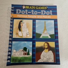 BRAIN GAMES DOT-TO-DOT FAMOUS PEOPLE AND PLACES ACTIVITY BOOK