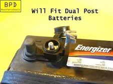Marine Dual Post Battery NEGATIVE 90 Degree 3 Gauge Terminal W/Cap