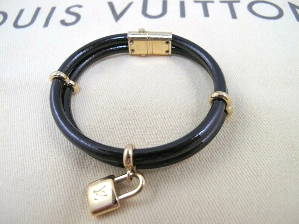 Louis Vuitton Monogram Double Keep It Twice Logo Lock Bracelet at