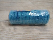 New Deco Mesh Wide Ribbon Bright BLUE Metallic Stripes 6" x 5 YD Wreaths Winter
