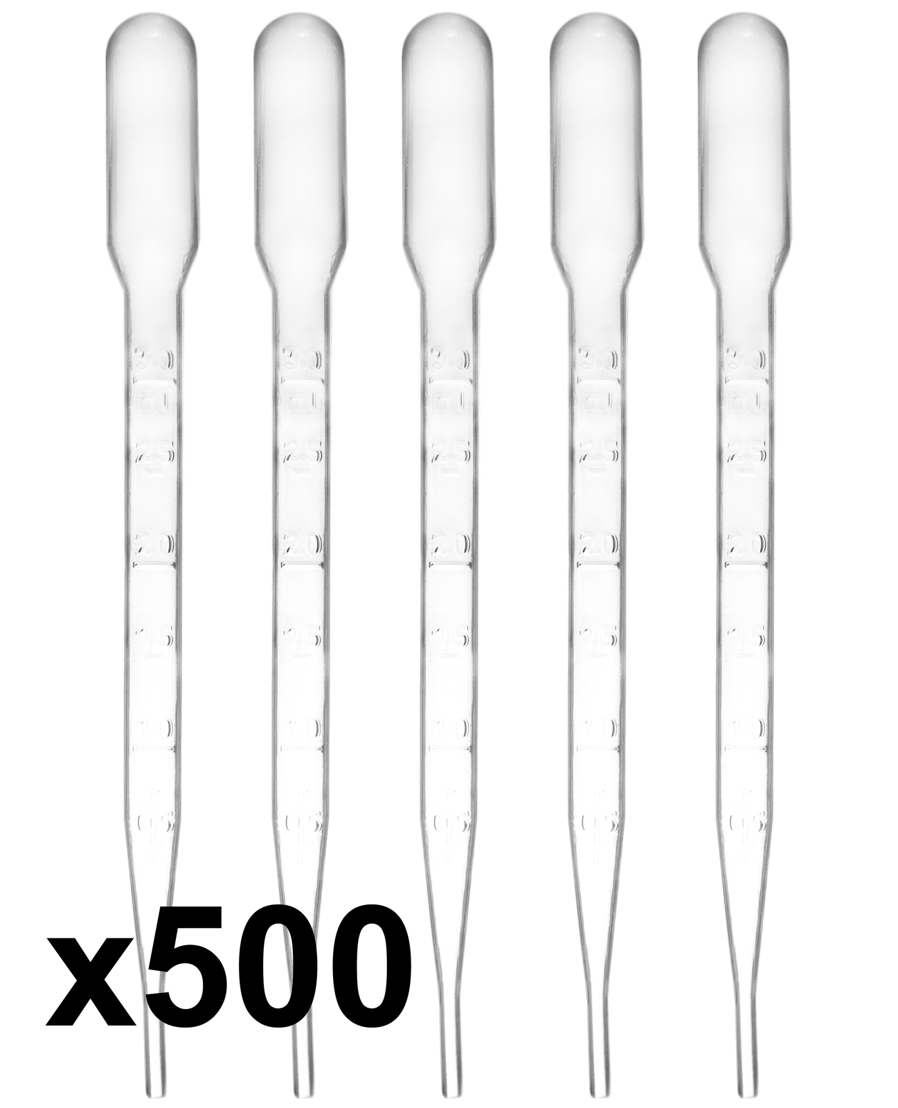 Plastic Pipettes, Pack of 500 5.0ml Capacity LDPE Eisco Labs eBay