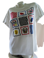 Womens PGB short sleeve embroidered T shirt w/ purses hats polka dots XL