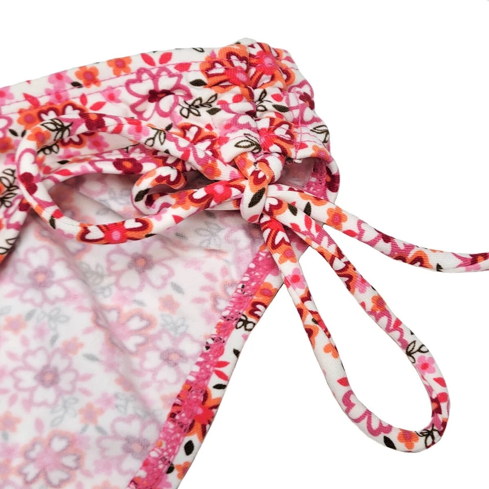 Conjunto de biquíni LEI rosa floral duas peças tamanho médio - Imagem 4 de 4