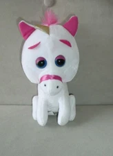 Classic Toy Co Inc Pink & White Unicorn plush Stuffed Animal 9"