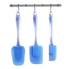 BRAND NEW: 3-Piece Silicone Spatula Set Home & Professional Kitchen Cooking BLUE