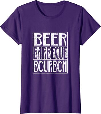 Alcohol Beer Smoke Grill Pork Barbeque Bourbon Bbq Ladies' Crewneck T-Shirt