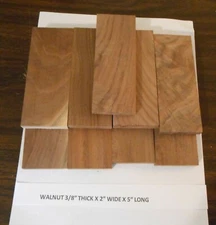 9 Walnut KNIFE BLOCK,HANDEL SCALES. 3/8" X 2" X 5" 