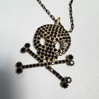 Tarina Tarantino Black Skull And Bones Necklace