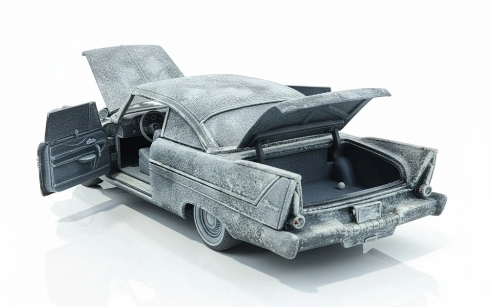 '58 Plymouth Fury "Christine" Burned Version 1:18 MOTOR MAX - Immagine 3 di 4