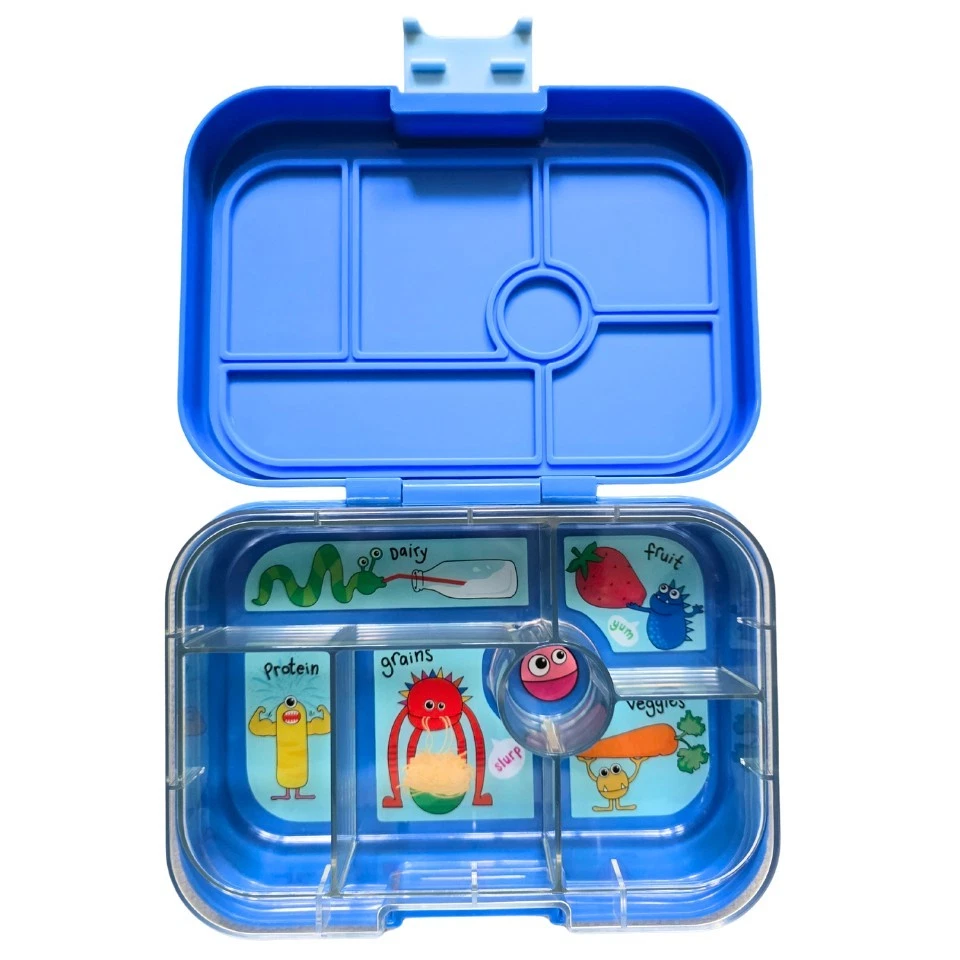 YUMBOX Juego de 2 Fiambreras Bento 6 Compartimentos A Prueba de Fugas Verde Azul Foto 2 de 4