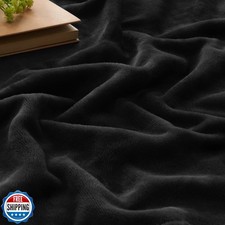 BEDELITE Fleece Blanket Black Throw Blankets for Couch and Bed, Luxury Plush ...