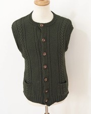 Trachten Zopf Strick Weste Grösse S Herren T078