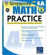 Singapore Math – Level 4A Math Practice Workbook for 5th Grade, Paperback,...