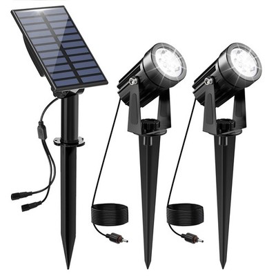 Solar Spot Lights Outdoor, 2-in-1 Solar Landscape Spotlights IP65 Waterproof ...