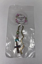 Handmade Christian Beaded Bling Mini Pocket Bible Bookmark NWT