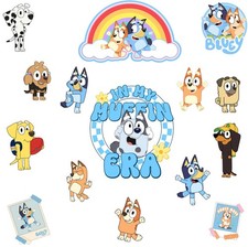 Bluey Wall Stickers for Kids – 3 A4 Sheets – Peel & Stick Bedroom Decor