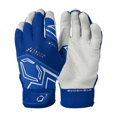 EvoShield Adult Pro SRZ V2 Batting Gloves Royal Large Pittards Leather Grip