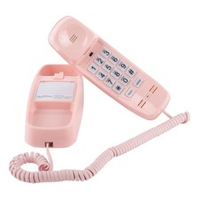 Vintage Pink Landline Phone Loud Ringer Visual Alert Seniors Home Wall Phone