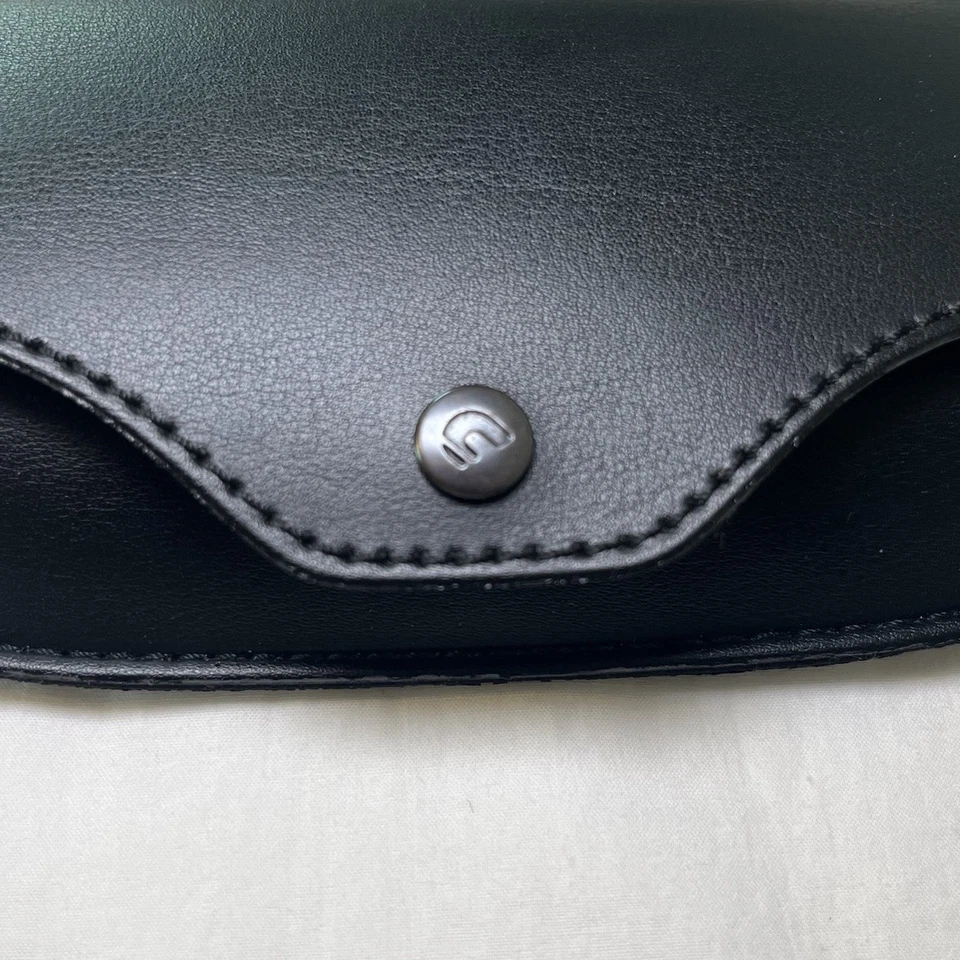 Gafas de sol Carrera NEGRAS de imitación de cuero envolventes a presión ¡¡SOLO ESTUCHE!!! Foto 3 de 4