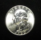 1960-D WASHINGTON QUARTER - GEM BU - 90% SILVER - DENVER MINT