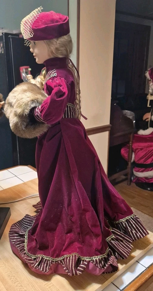 De colección 1996 Telco Motion-ettes 26" Victoriano Niña y Niño Carrito Animado Navidad Foto 4 de 4