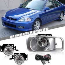 For 1996-2000 Honda Civic Front Bumper Fog Light Assembly Fog Light Set