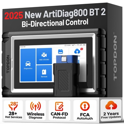 TOPDON AD800BT V2.0 OBD2 Diagnosegerät Alle Systemdiagnosen 28 Servicefunktionen