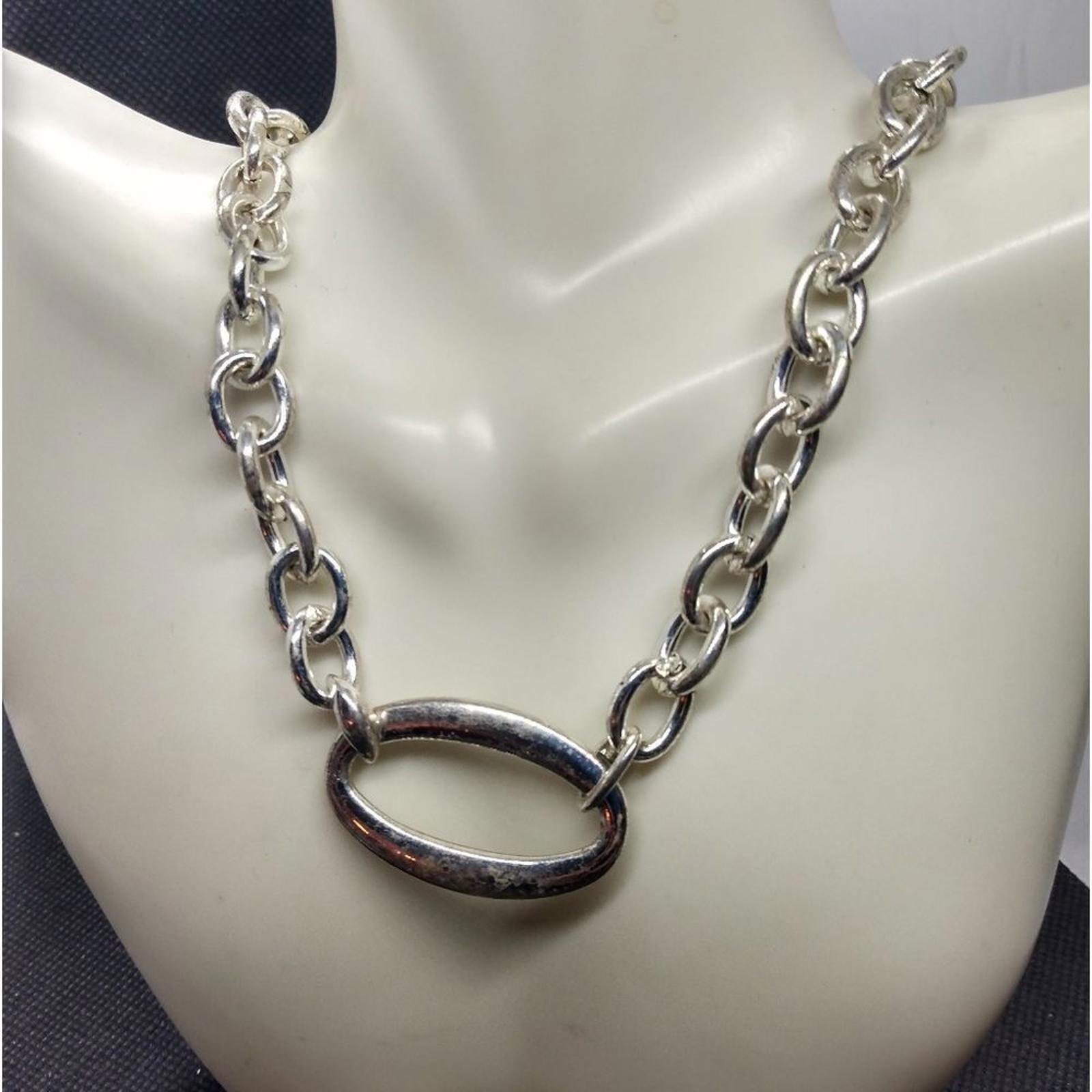 Simplistic silver minimalist necklace trending‎ t… - image 1