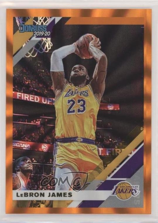 2019-20 Panini Donruss Holo Orange Laser LeBron James #94 03db