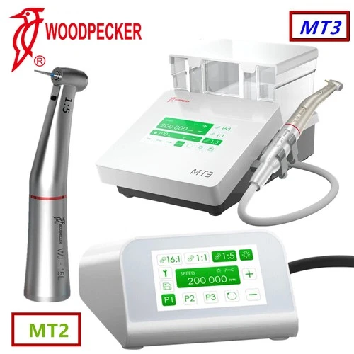 Woodpecker MT2 MT3 Dental Electric Micro Motor + 1:5 Contra Angle Handpiece