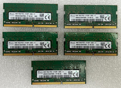 SK hynix 20GB (5x4GB) DDR4 SO-DIMM PC4-2133P 260-Pin Laptop RAM HMA451S6AFR8N-TF