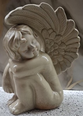 Schlafender Engel Cherub Figur Statuette