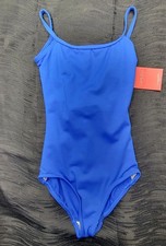 Capezio Royal Blue Studio Collection Strappy Back Camisole Leotard SZ. MC