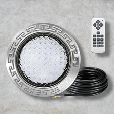 PROPART 10 Inch Inground Pool Light | 12V LED RGBW Remote Control | IP68 Wate...