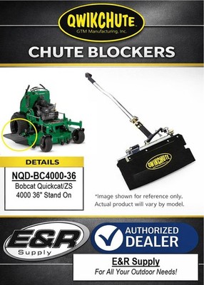 Qwikchute Chute Blocker for BobCat  Quickcat/ZS 4000 36'' Stand-On, NQD-BC4000-36