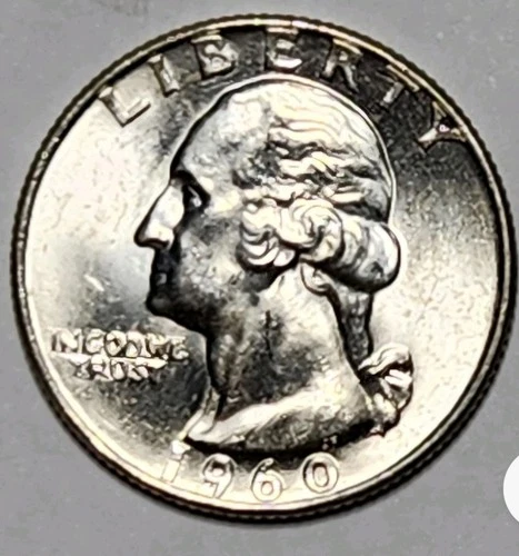 1960 Proof Washington Quarter 90% Silver United States Mint Coin Low Mintage