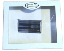 Things Remembered Engravable Silver & Black Money Clip New W Box Men's Christmas