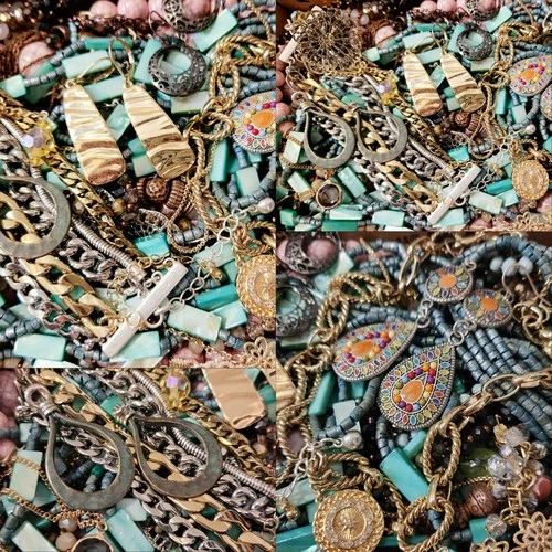 (Lot#31) 2 LBS + Wearable Costume Jewelry Vintage To Modern Some Signed!!
