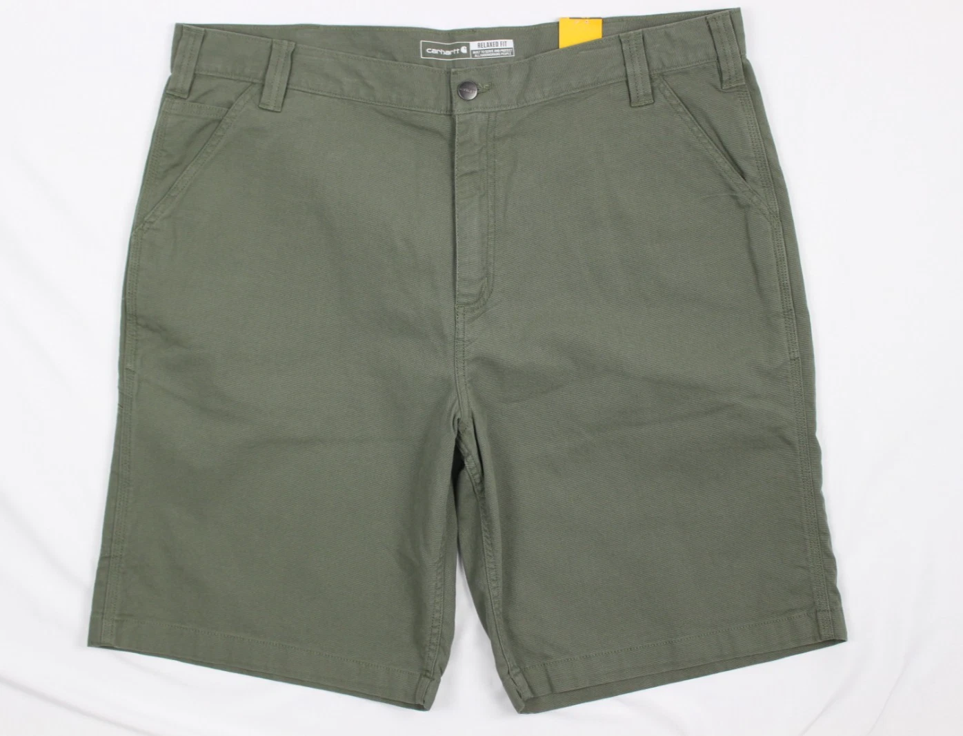 Carhartt Men's 10" Work Shorts Canvas Rugged Flex Relaxed Dark Olive 102514