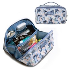 Bioworld Disney Stitch Poses All-Over Print 9" Blue Cosmetic Bag