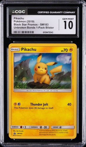 Pikachu graded CGC 10 for sale on eBay