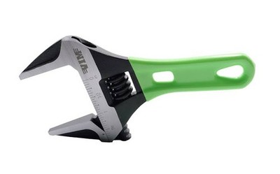 VIM SAW615 6'' Green Stubby Wide Mouth Opening Adjustable Wrench Opens to 1-5/8''