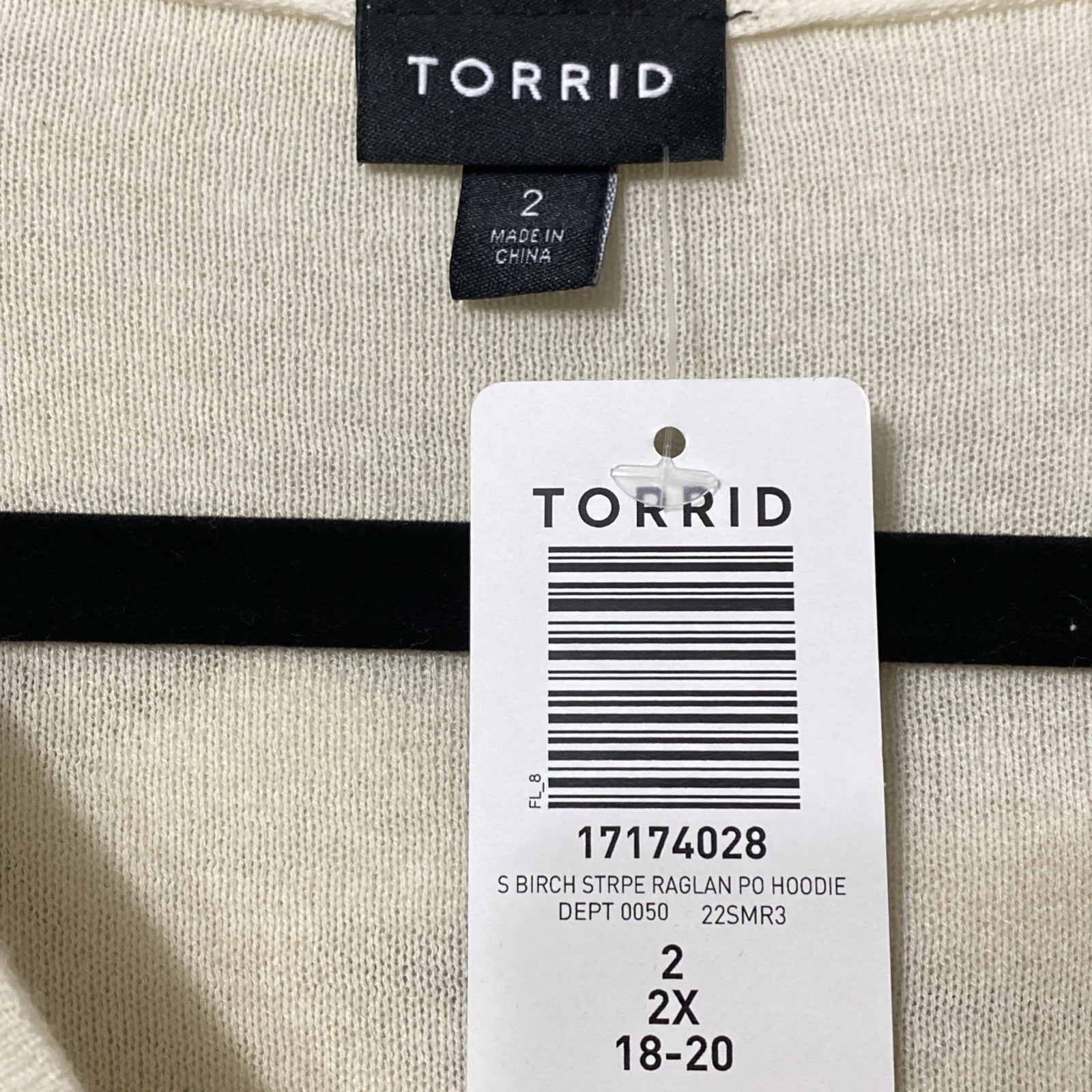 OFF WHITE Torrid maglione felpa con cappuccio taglia 2 maglia pullover cotone leggero costa spiaggia