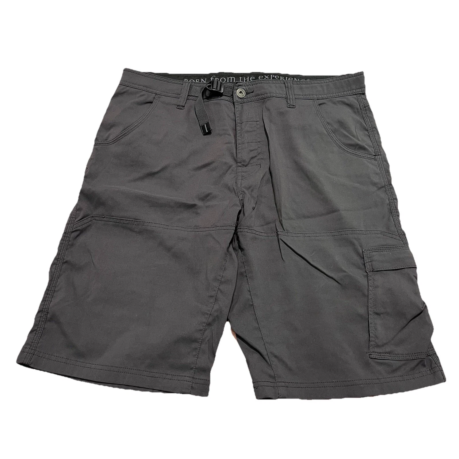 PRANA ZION SHORTS II GREY HIKING OUTDOOR SHORTS SZ 35 X 12 LENGTH (3)