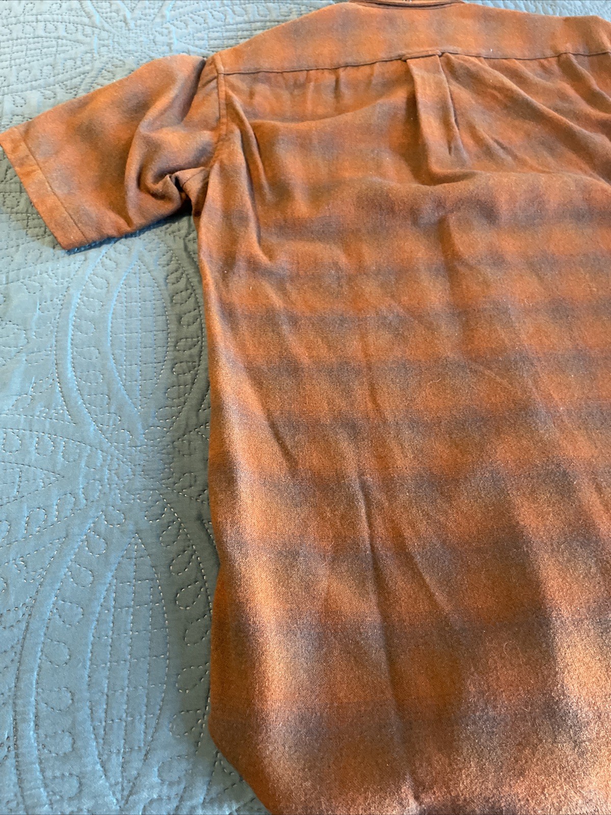 VTG Pendleton Rust Orange Brown Plaid Virgin Wool… - image 17